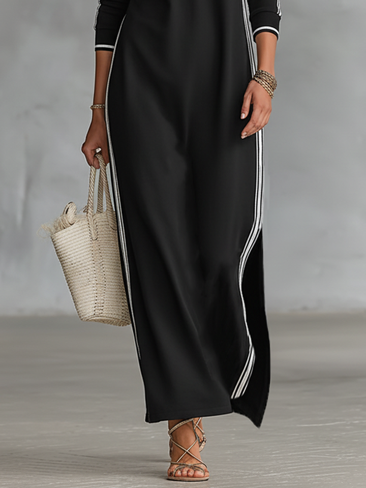 Vestido Maxi Minimalista de Otoño (7)