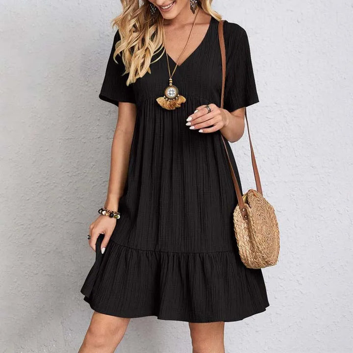 Vestido Midi Casual de Verano en Negro