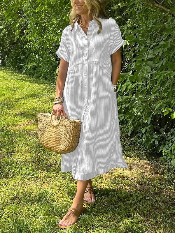 Vestido Midi de Playa en Blanco