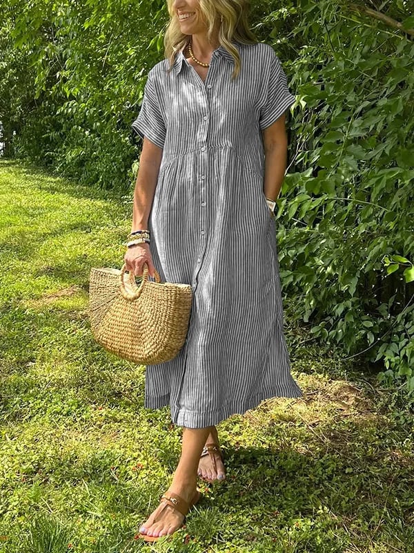 Vestido Midi de Playa en Gris