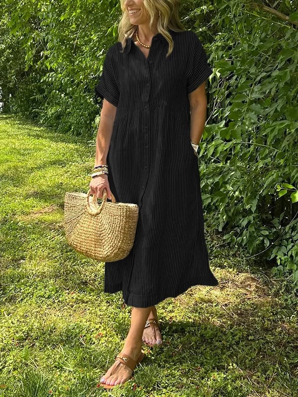 Vestido Midi de Playa en Negro