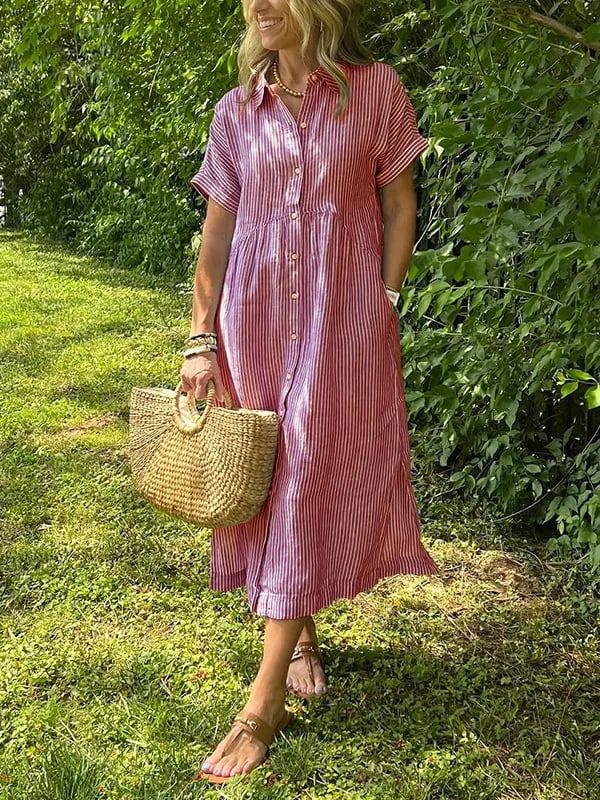 Vestido Midi de Playa en Rojo