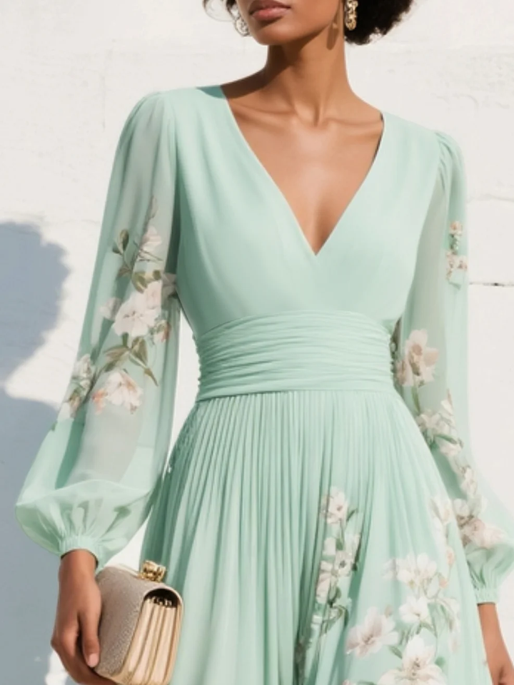 Vestido Midi Floral Elegante para Ocasiones Especiales (4)