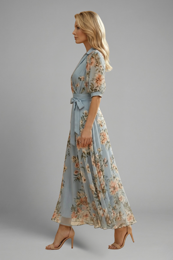 Vestido Midi Floral para Invitada de Boda de Verano (3)