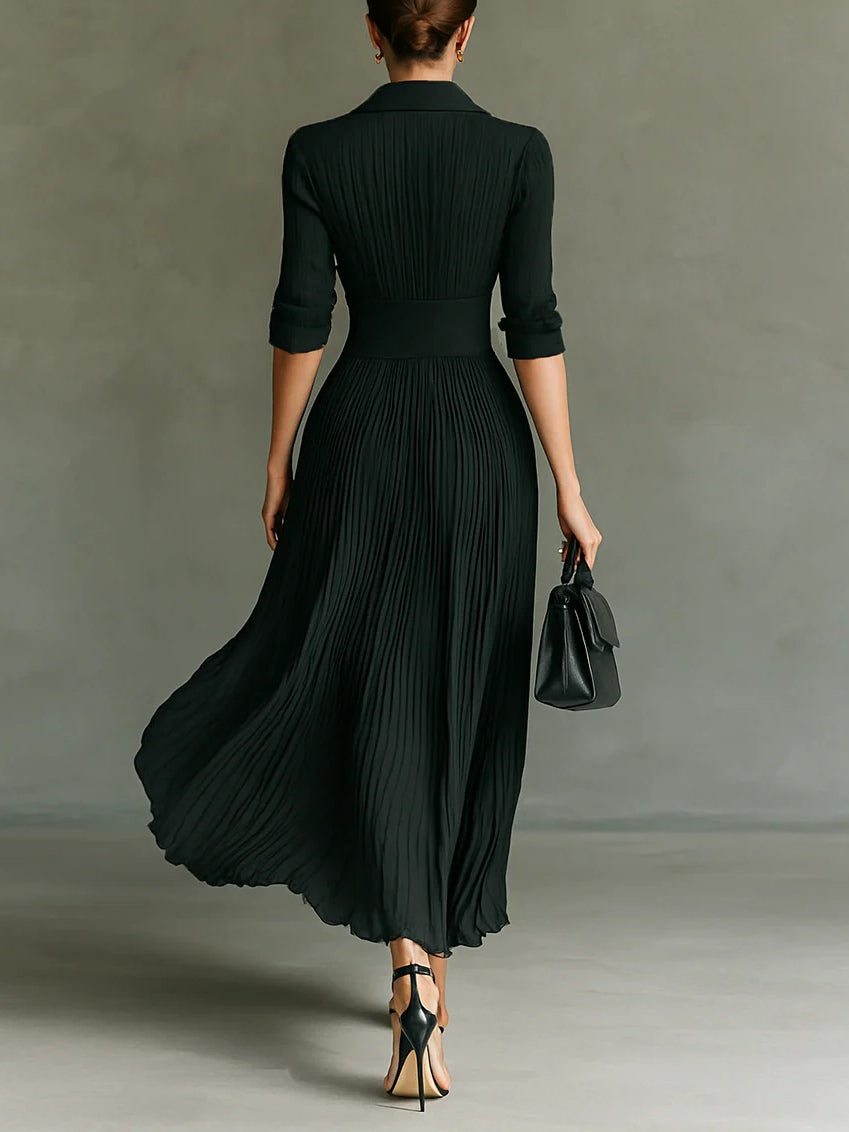 Vestido Otoño Maxi Cintura Ajustada (2)