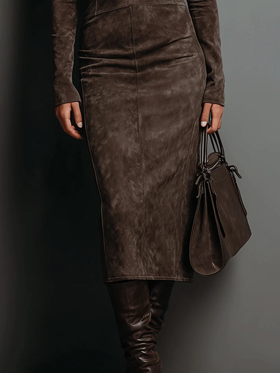 Vestido Otoño Terciopelo Midi para Invitadas (5)