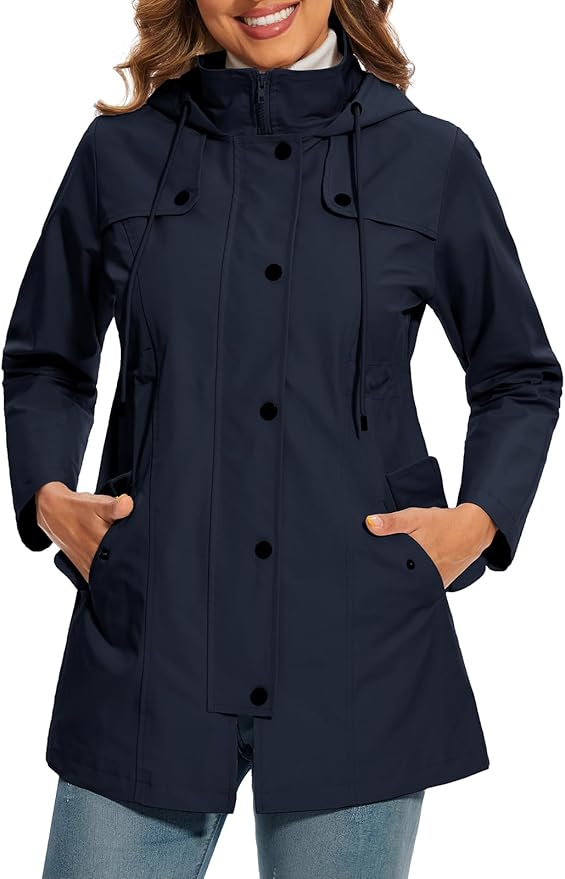 Warme gefütterte Winterjacke für Damen (3)