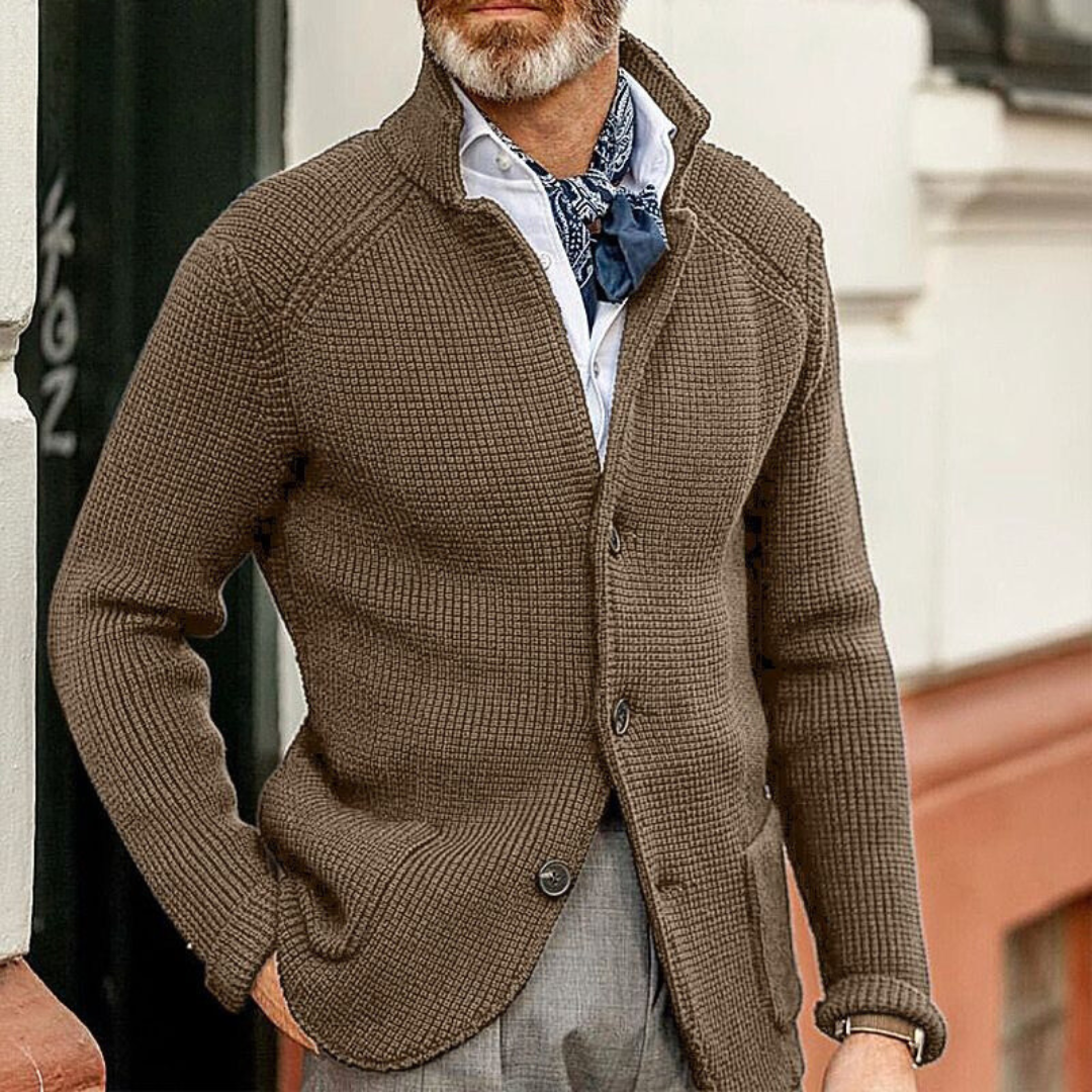 Warme Herren Jacke für den Herbst in Braun