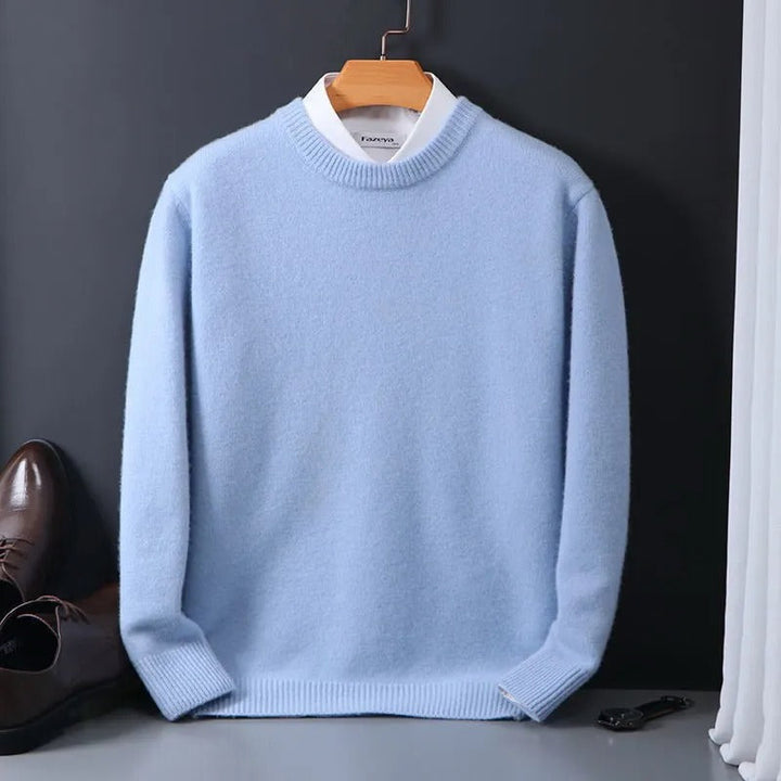 Warmer geometrischer Herren Pullover für Herbst in Blau 1