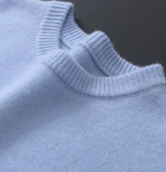 Warmer geometrischer Herren Pullover für Herbst in Blau 2