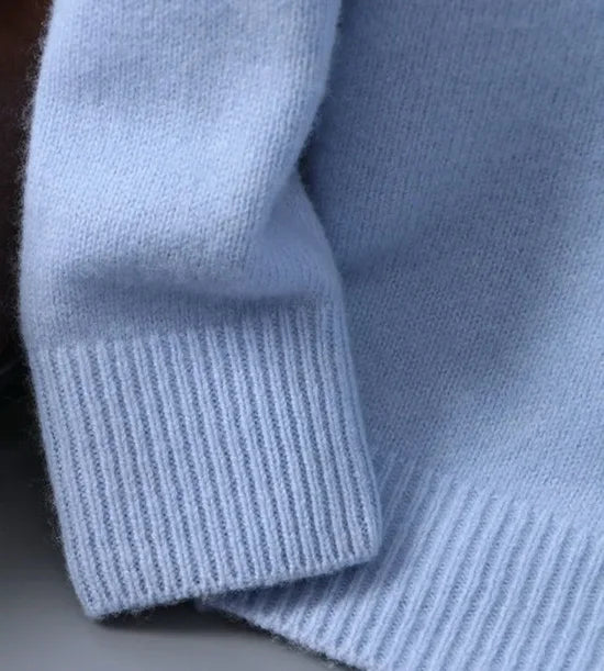 Warmer geometrischer Herren Pullover für Herbst in Blau 3