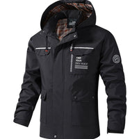 Julian | Wasserdichte Herren Jacke mit Kapuze und Taschen