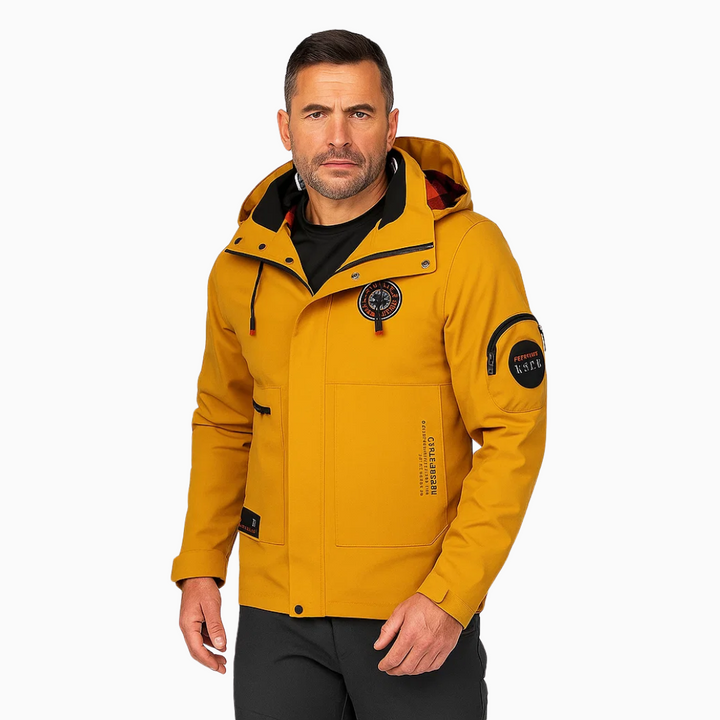 Wasserfeste Herren-Daunenjacke mit verstellbarer Kapuze (8)