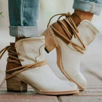 Klara | Winterschuhe Damen Leder Boho mit Fransen