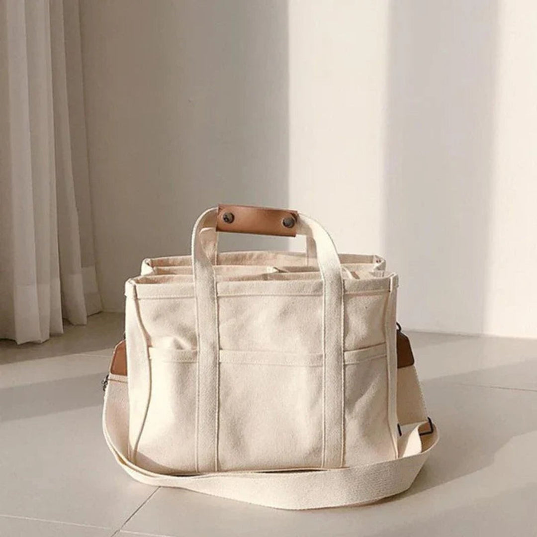 Women's Large-Capacity Multi-Pocket Canvas Tote
