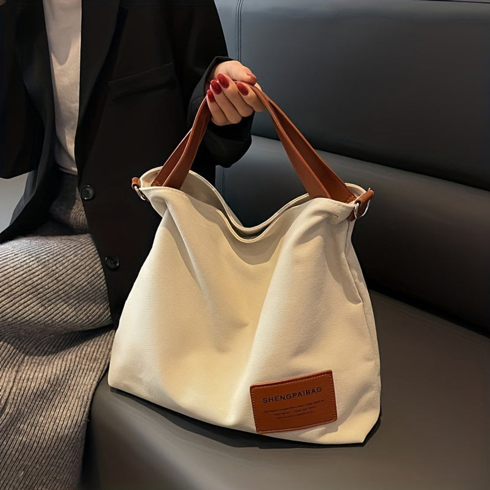 Women's Large Slouchy Canvas Tote (2)