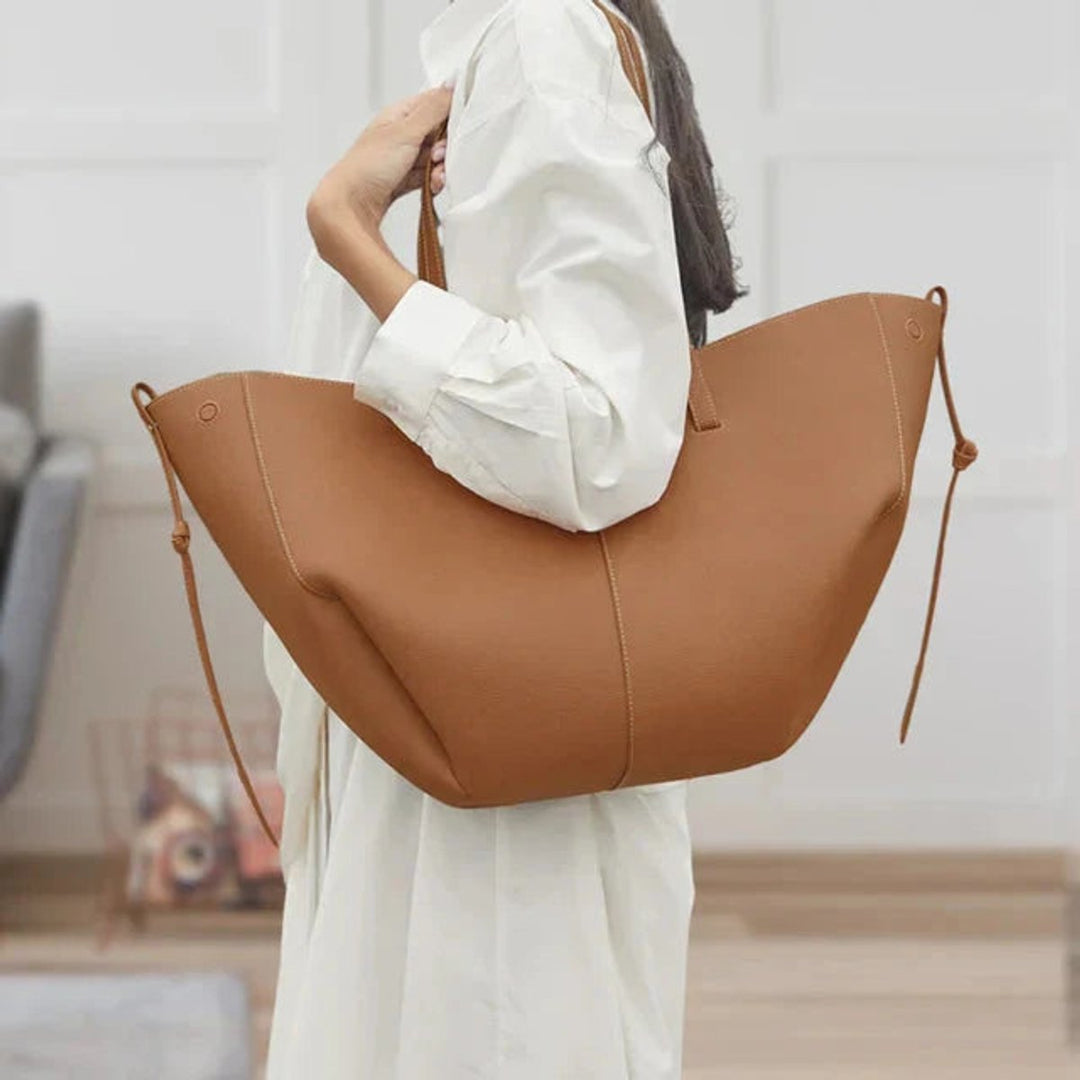 Women's Large Vintage PU Leather en Marrón