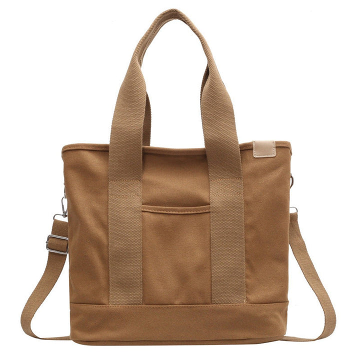 Women's Multifunction Crossbody Canvas Tote en Caqui