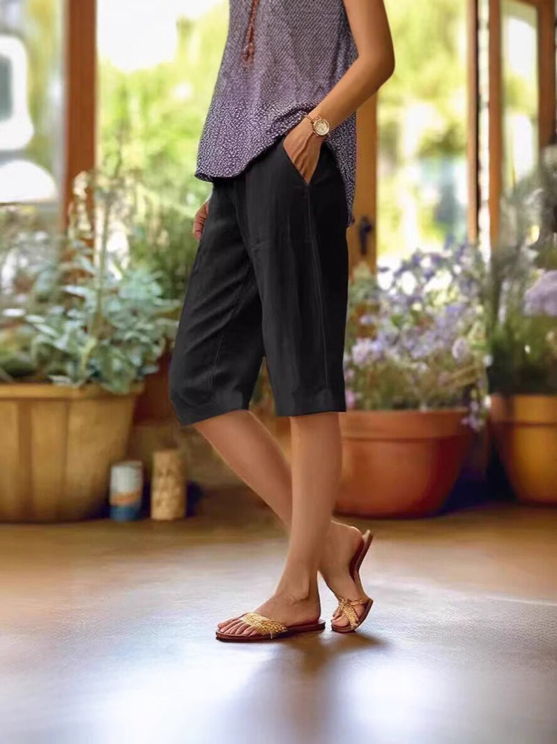 Women’s Relaxed Pocket Knee Length en Negro
