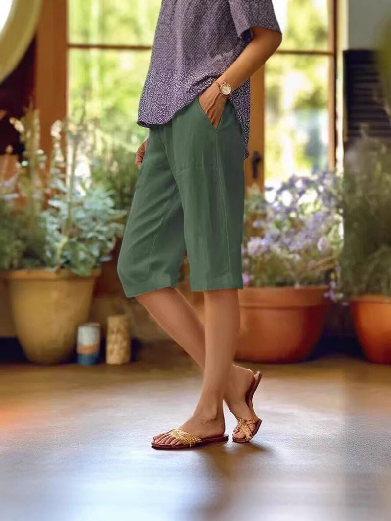 Women’s Relaxed Pocket Knee Length en Verde