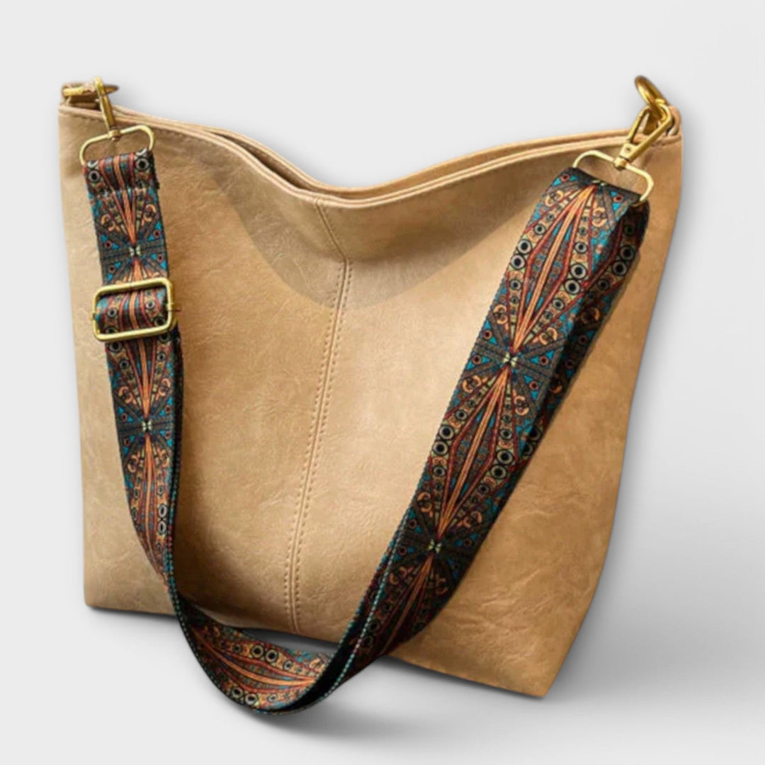 Women’s Shoulder Bag With Unique en Beige