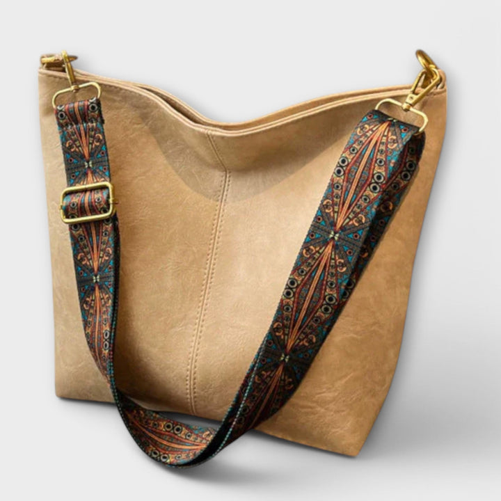 Women’s Shoulder Bag With Unique en Beige