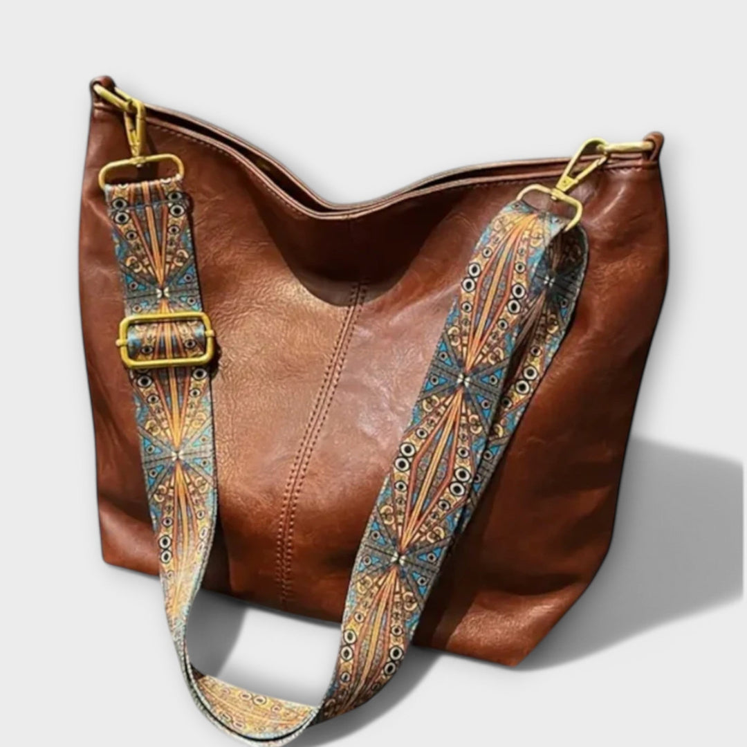Women’s Shoulder Bag With Unique en Marrón