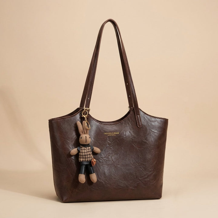 Women's Soft Vegan Leather Shoulder en Negro