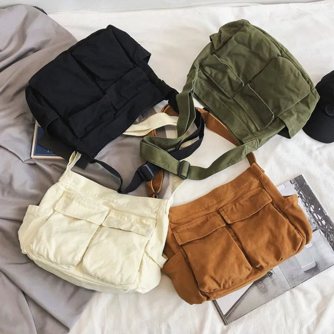 Women's Vintage Slouchy Canvas Tote (6)