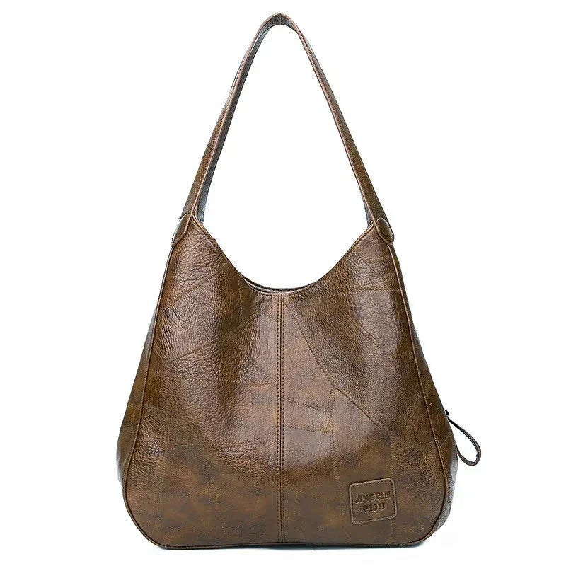 Women's Vintage Soft Leather Hobo en Coffee