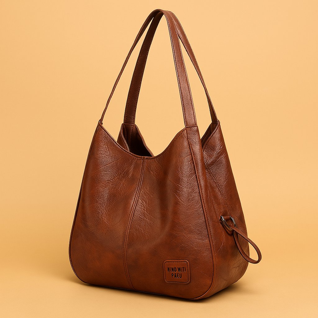 Women's Vintage Soft Leather Hobo en Marrón