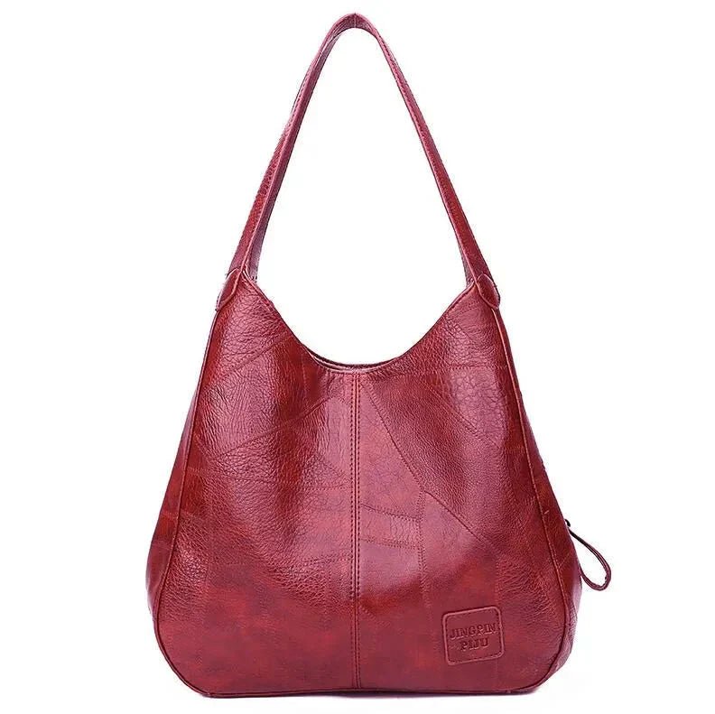 Women's Vintage Soft Leather Hobo en Rojo