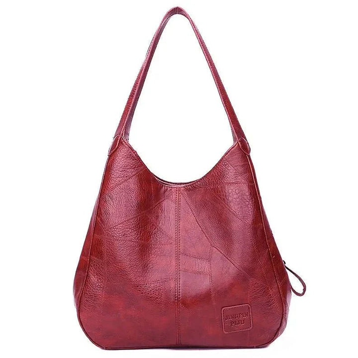 Women's Vintage Soft Leather Hobo en Rojo