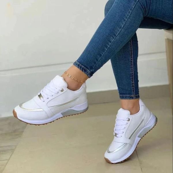 Zapatillas Ortopédicas Ligeras para Mujer en Blanco