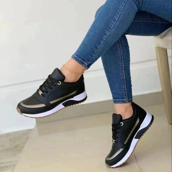 Zapatillas Ortopédicas Ligeras para Mujer en Negro