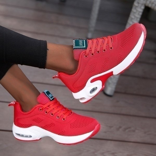 Zapatillas Ortopédicas Transpirables para Uso Diario en Rojo