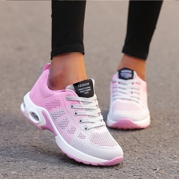Zapatillas Ortopédicas Transpirables para Uso Diario en Rosa/Grau