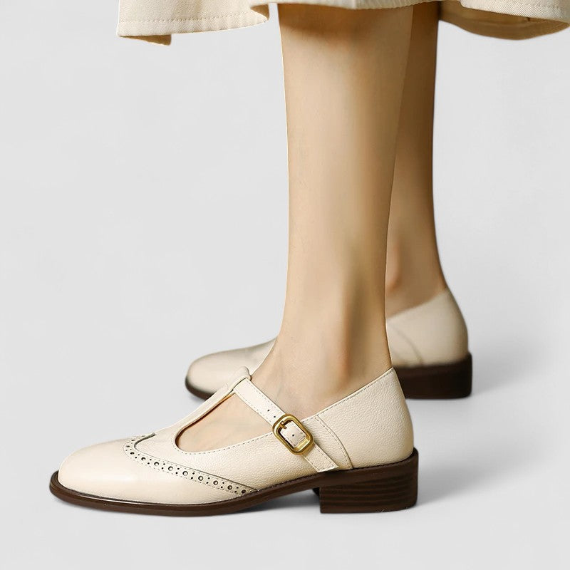 Zapato Mary Jane Ortopédico Clásico en Beige