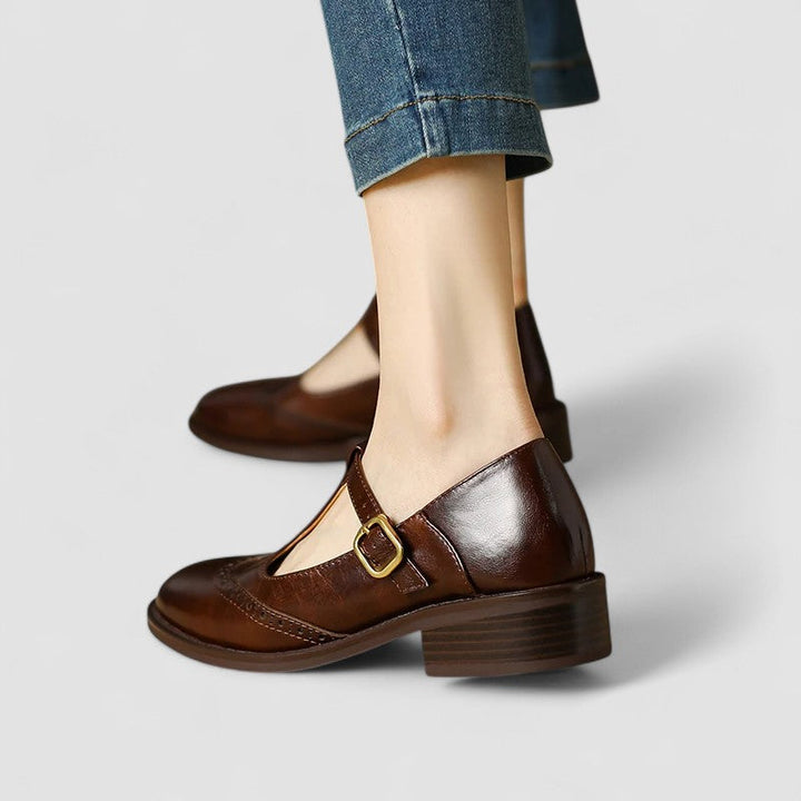 Zapato Mary Jane Ortopédico Clásico en Marrón