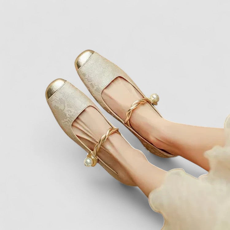 Zapato Mary Jane Ortopédico para Mujer en Beige