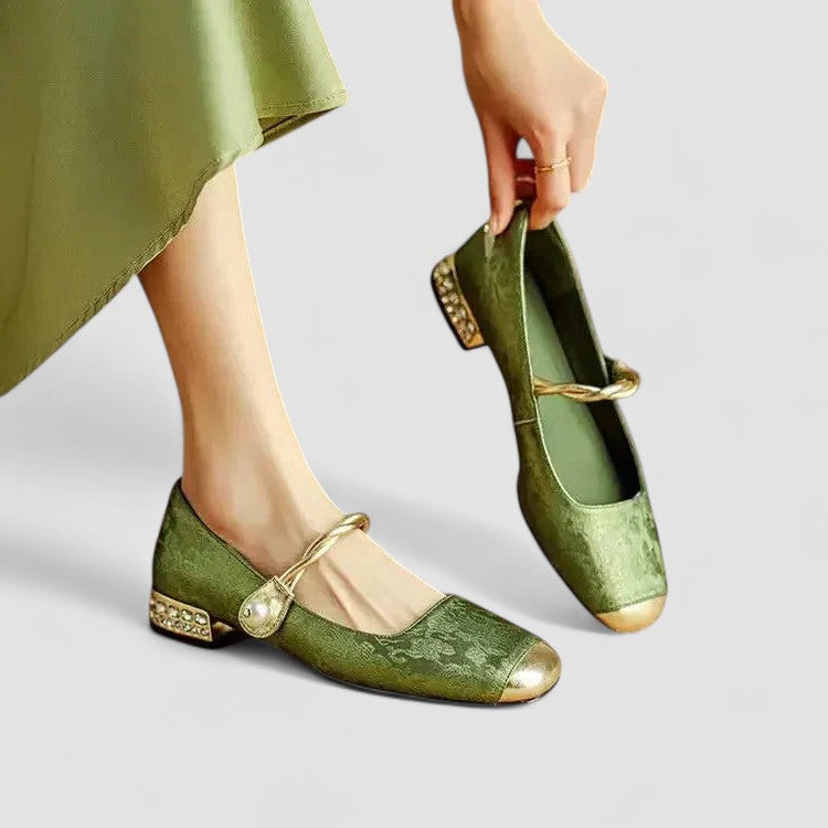 Zapato Mary Jane Ortopédico para Mujer en Verde