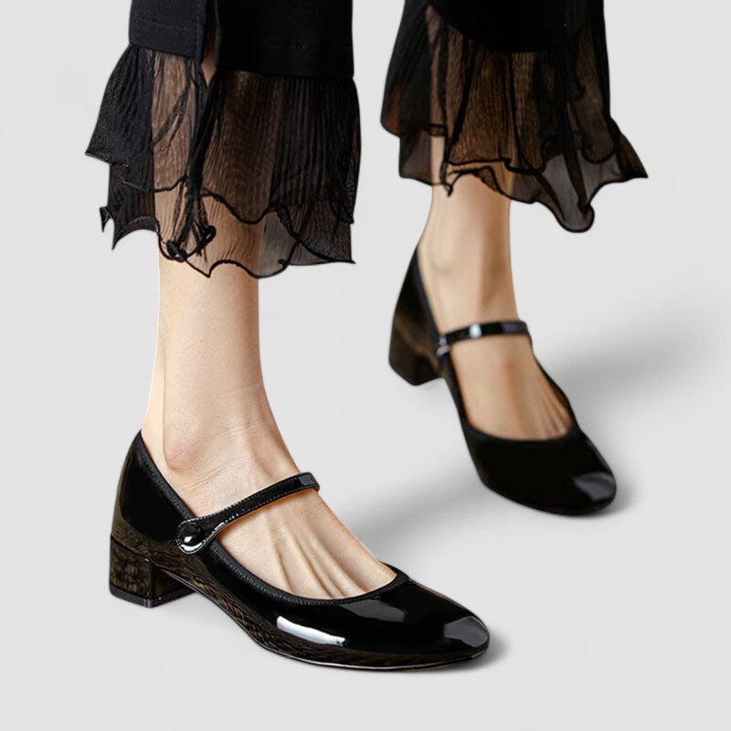 Zapatos Mary Jane Ortopédicos Elegantes en Negro 1