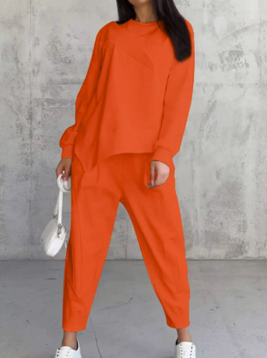 Zweiteiliges Set mit Rundhalsausschnitt und en Naranja